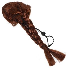 BUGUUYO Dog Wig Headdress for Pets Cosplay Hairpiece for Dogs and Cats Braided Style Fits Head Circumference for Parties and Festivals