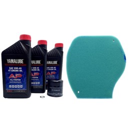 Yamaha Grizzly 550 (2009-2016) all Models Oil and Air Filter Change Kit Yamaha Part# 5GH-13440-80-00, 3 Quarts All Purpose LUB-10W40-AP-12 and Part# 1HP-E4451-01-00