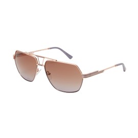 L.A.M.B. Gwen Stefani LA577 Women's Geometric Pilot Sunglasses, Rose Gold, 61 mm, UV400 Protection