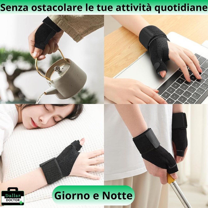 Ferula Rizarthrosis for 2 Hands, Stabilising Wrist Support and Immobiliser