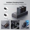 K&F Concept LP-E10 Battery 3-Pack and Upgraded LCD Charger Compatible