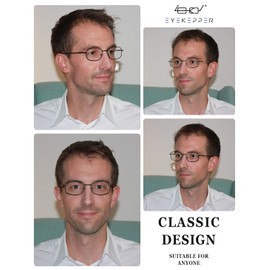 Eyekepper 4 Pairs Reading Glasses Metal Frame +2.25 Reader Eyeglasses with Spring Hinges for Men Women Reading