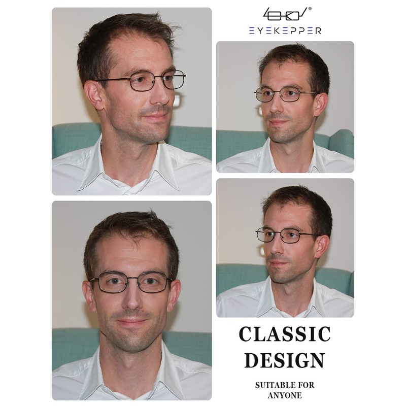 Eyekepper 4 Pairs Reading Glasses Metal Frame +2.25 Reader Eyeglasses