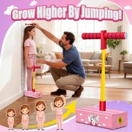 Amiabling Unicorn Pogo Stick Foam Pogo Jumper: Unicorn Toys for Girls Age 4-6, 3 4 5 6 7 8 Year Old Girl Birthday Gift, Outdoor Toys for Girls, Christmas, Halloween, Easter