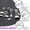 Swpeet 121Pcs Adjustable Wire Rope Clips Clamp and Aluminum Crimping