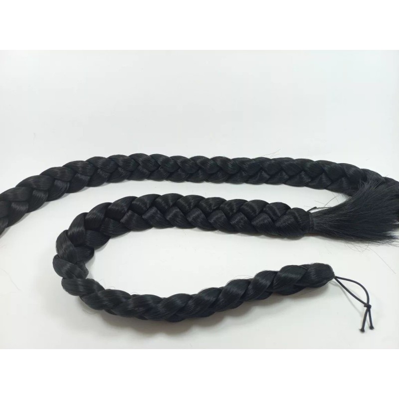 Bootleg Par De Trenzas Cabello Sintético 55 Cm Color Negro