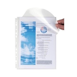 Sachet de 10 pochettes a soufflet avec rabat pvc haute qualite 20x100e - a4