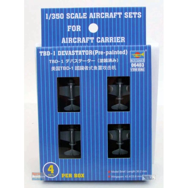 Trumpeter TRP06403 1:350 Trumpeter TBD-1 Devastator (4 pcs) [Pre-Painted]