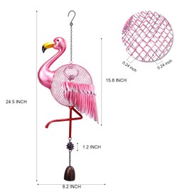 Yinns Bird Feeders - Squirrel Proof Wild Bird Feeder for Outside, Flamingos Shaped Birdfeeders, Metal Hanging Bird Feeder for Garden Patio Yard Decor