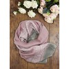 Marius Pattern Soft Spring Summer Lightweight Neck Scarf (Pink/White/Grey)