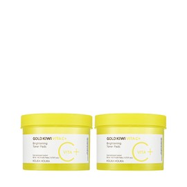 Holika Holika [Holika Holika] Gold Kiwi Vita C+ Brightening Toner Pad 80 sheets x 2 / [홀리카홀리카] 골드키위 비타C+ 브라이트닝 토너 패드 80매 x 2
