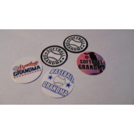 Unbranded Pre Cut One Inch Bottle Cap Images Baseball Softball Grandma Free Ship - photo, 25 images