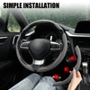 Amiss Car Nappa Leather Steering Wheel Cover, Car Interior Accessories,