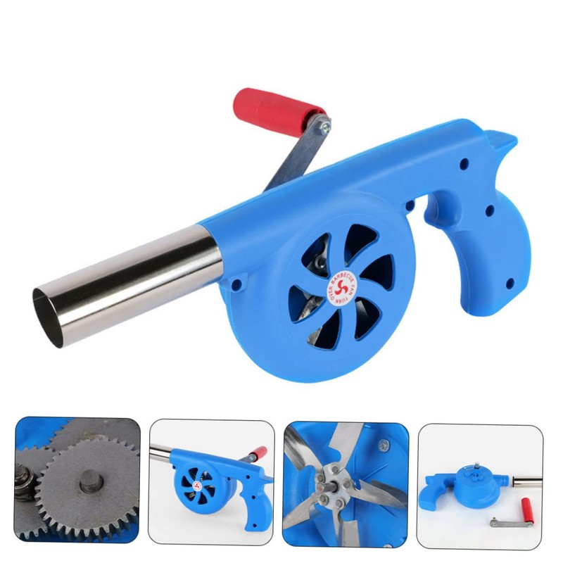 Kisangel Bbq Air Blower Hand-cranking Fan for Outdoor Cooking Portable