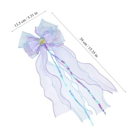 Totority 2pcs Mermaid Hair Bows for Women Lightweight Comfortable Bowknot Clips with Seashell and Design Versatile Styling Accessories for Quick Hair Styling