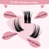 Cluster Eyelashes, Pack of 72 Individual Eyelashes, Eyelash Clusters, DIY