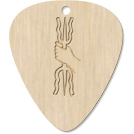 7 x 'Greek Trident' Guitar Picks/Pendants (GP00014176)
