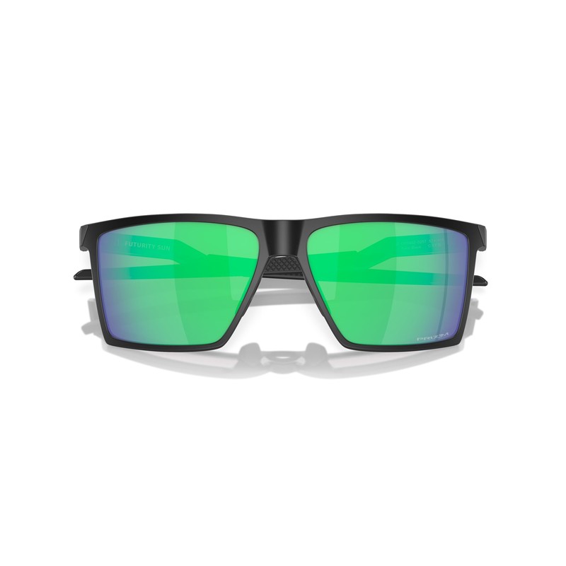 Oakley OO9482 Futurity Sun Rectangular Sunglasses, Satin Black/Prizm Jade, 57