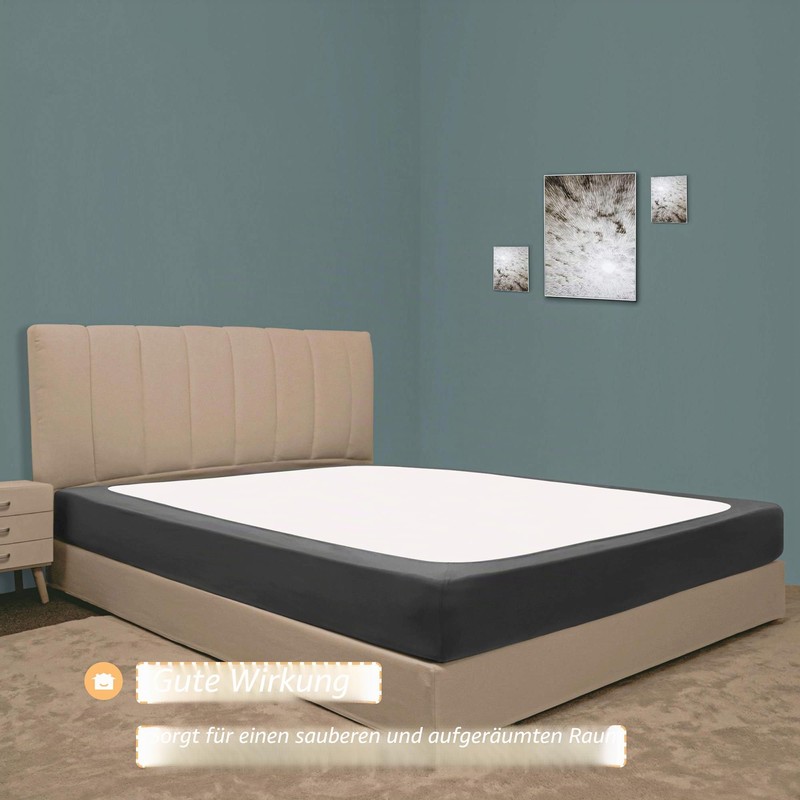Mrs Awesome King/Cal King Dark Grey Stretch Jersey Bed Skirt