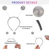 FACATH Silver Alien Costume Headband & Rainbow Lens Glasses Gloves