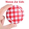 Hemoton 12 Pcs Red Mason Jar Lids, Wide Mouth and
