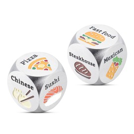 Food Dice-Men Gift Ideas for Valentines Day,Food Decision Dice for Girlfriend,Boyfriend Valentines Day Gifts,Valentines Day Gifts for Him,Anniversary Iron Gifts for Women Men,Birthday Gift