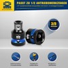 3/8" Square Drive to 1/4" Bit Hex Socket Adapter, Impact