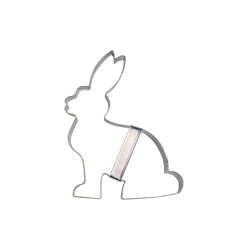 Staedter Sitting Rabbit Cookie Cutter, Silver