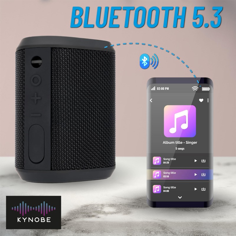 Tragbarer Bluetooth-Lautsprecher – Leistungsstarker Bluetooth-Lautsprecher mit hochwertigem Audio und kompaktem