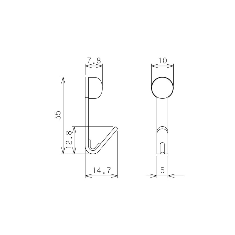 Waki Sangyo J Hook Daitoku Single Gypsum Board Pin Hook,
