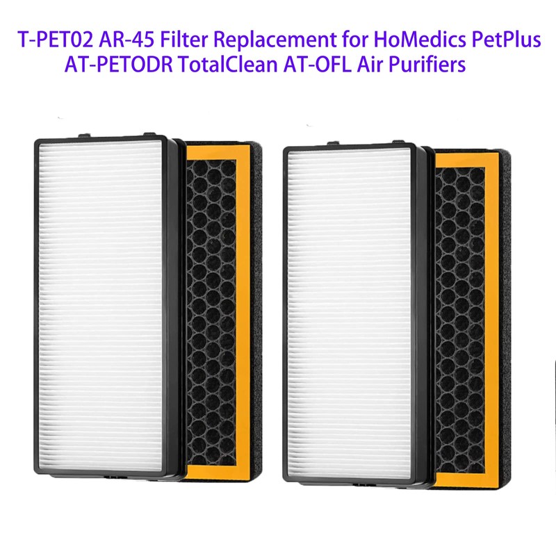 4 Pack Replacement Filters Compatible with HoMedics PetPlus AT-PETODR and