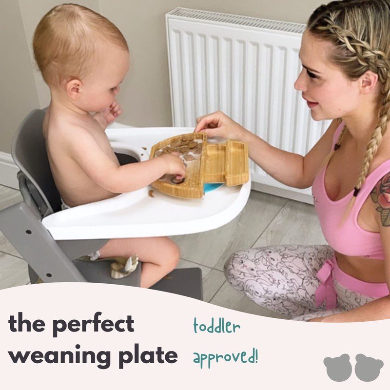 Bubba Boo Ark Bamboo Baby Plate| Fun Bamboo Suction Plates
