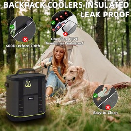 Backpack Coolers Insulated Leak Proof for Women Men, Multiple Sizes Cooler Backpack Insulated Waterproof. Lightweight Soft Cooler Bag for Beach Travel Outdoor Camping Picnic Green