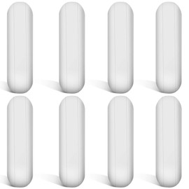 Weewooday - Barra mezcladora magnética de PTFE, 8 piezas, barra agitadora de acero inoxidable de color blanco, barra de placa de mezcla, barra magnética (30 mm/1.18 pulgadas)