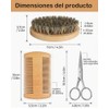 Piezas Cepillo Barba Hombre Set Peine Tijeras Cuidado Diario Viaje