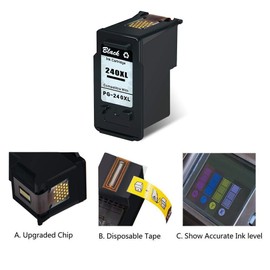 GREENCYCLE Remanufactured PG-240XL 240 XL Ink Cartridge Compatible for Canon PIXMA MG3520 MG4220 MG3220 MG2220 MX392 MX432 MX452 MG3522 MX MG Series Printers (Black, 2 Pack)