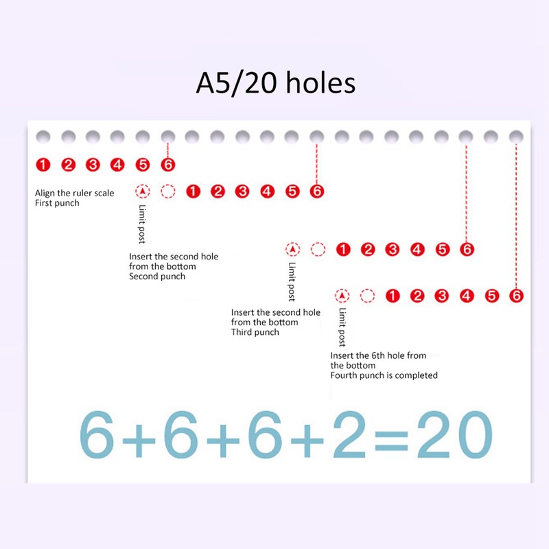99H9 Hole Puncher 26Hole 30Hole 20Hole Paper A4 B5 A5