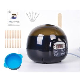 Electronic Digital Temperature Control, Brazilian Wax, Hair Removal, Gugrida PRO-WAX Version Upgraded Edition Wax Heater Set, Includes Gugrida Japanese Instruction Manual (16.9 fl oz (500 ml), Black