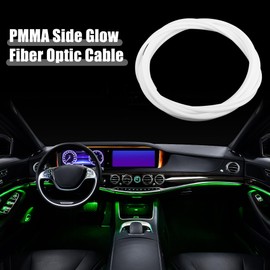 X AUTOHAUX 5m 16.40ft 6mm 0.24" White Universal PMMA Optic Fiber Side Glow Cable Fiber Optic Cable for Car - Pack of 1