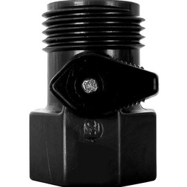 Valley Industries GHV-1-BLK-CSK 3/4" Nylon Garden Hose Valve Sprayer Connection, Black