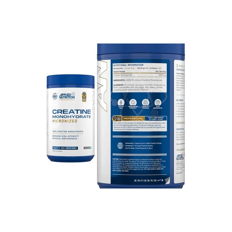 Applied Nutrition Creatina Monohydrate 1kg, 100 Micronizada