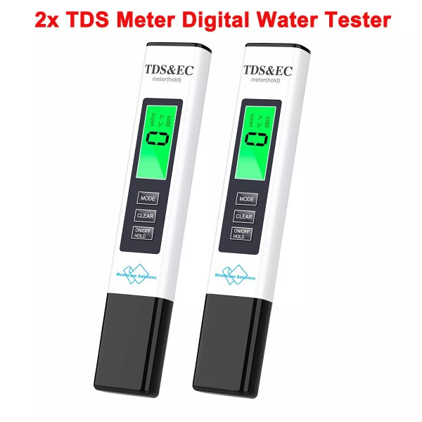 Membrane Solutions 2PCS TDS Meter Digital Water Tester TDS,EC&Tempera