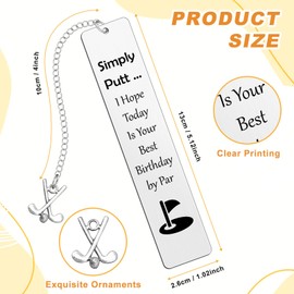Golf Gifts for Women Men Golf Lover Bookmark for Women Men Sport Lover Enthusiasts Golfer Coworker Golfer Boss Coach Friends Husband Wife Birthday Gift for Grandpa Grandma Reading Accessories