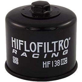 HiFloFiltro HF138RC-4 Filtro de aceite negro RC de alto rendimiento, paquete de 4