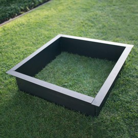 Blue Sky Outdoor Living PCFF3636 36" Fire Ring with Porcelain Coated Finish Self-Assembled Square Bonfire Liner, Black
