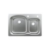 Ouvert 33 x 22 Stainless Steel, Dual Basin, Top-Mount Kitchen