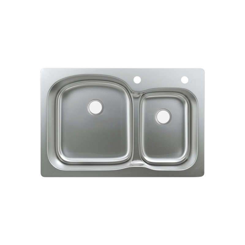 Ouvert 33 x 22 Stainless Steel, Dual Basin, Top-Mount Kitchen