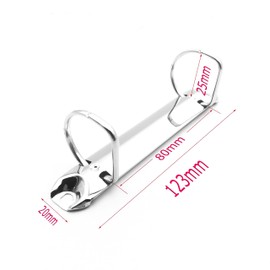 Julyun 5Pack 2 D-Rings Mechanism, 123mm Length,25mm Inner Height, Spines for Top-Binding, Replacement Kit Metal Clip Ring Binder for Paper Storage Folder Planner Accessories