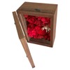 Q-FLA 813085 Arrangement Photo Frame, Preserved Flowers, Brown, Red, Mother's