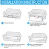 TIANSHU Sofa Seat Cover, 1 Seater Sofa Cushion Cover, Solid,